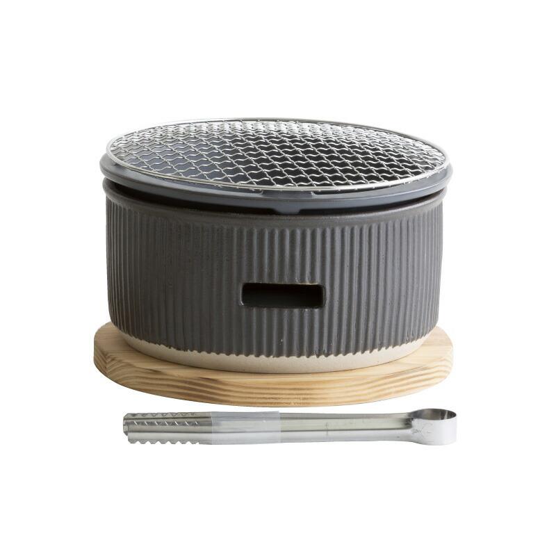 SALIU TheChef 炭焼きグリルと専用オガ炭のセット 水コンロ 大 直火 遠