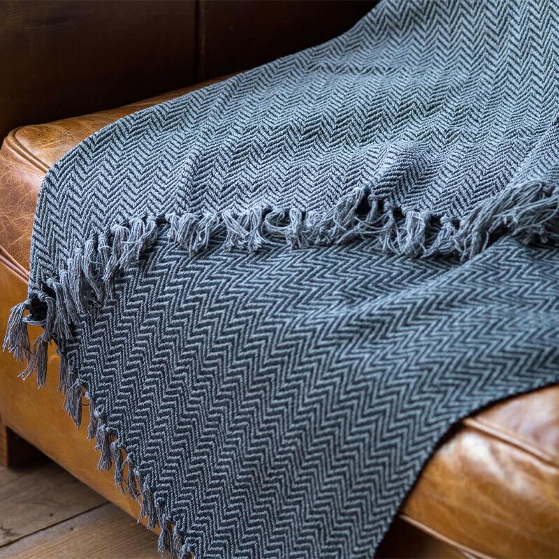 マルチカバー MUKT スローケット ブランケット コットンスロー 大判 韓国 北欧 ひざ掛け 長方形 140cm×200cm 5342