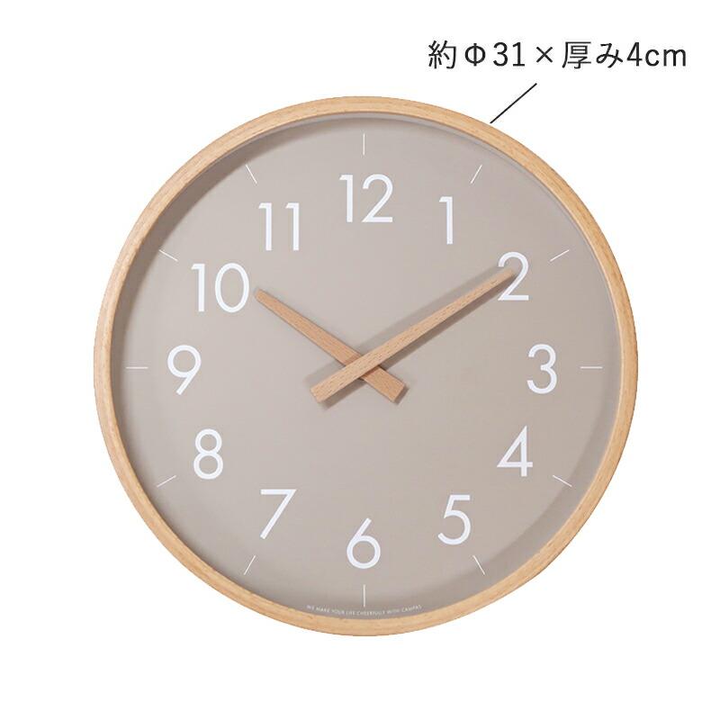 Creer 壁掛け時計 キャンパスウォールクロック Lサイズ グレー GRAY
