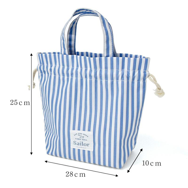 弁当袋 Sailor ランチバッグ ストライプ 縞々 おしゃれ お弁当袋 保冷