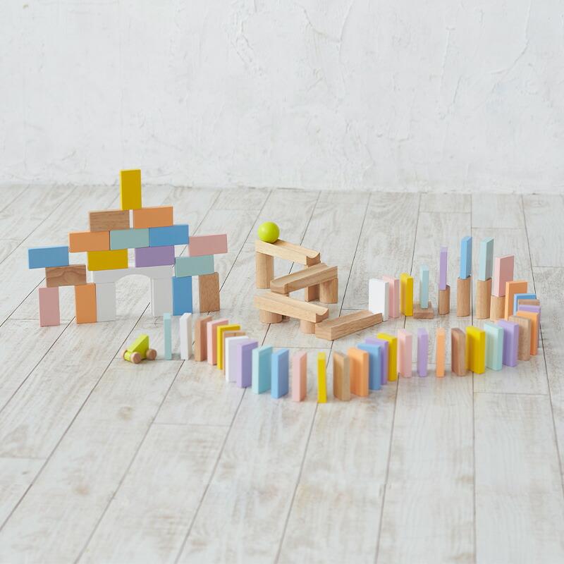 NICHIGAN（ニチガン） コロンとスロープドミノ ドミノ ドミノ倒し 木製