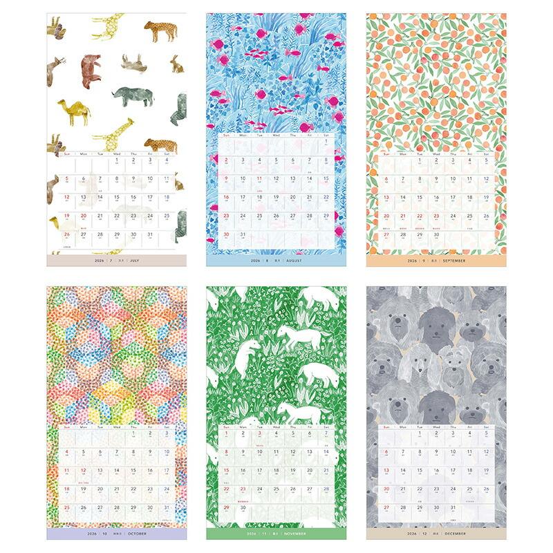 2026 カレンダー 壁掛け 青山佳世 aoyamakayo アオヤマカヨ Textlife