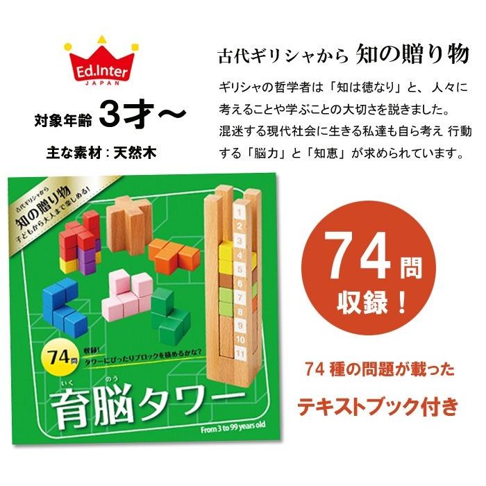 エド・インター（Ed・Inter） 育脳タワー 木製 知育玩具 ブロック