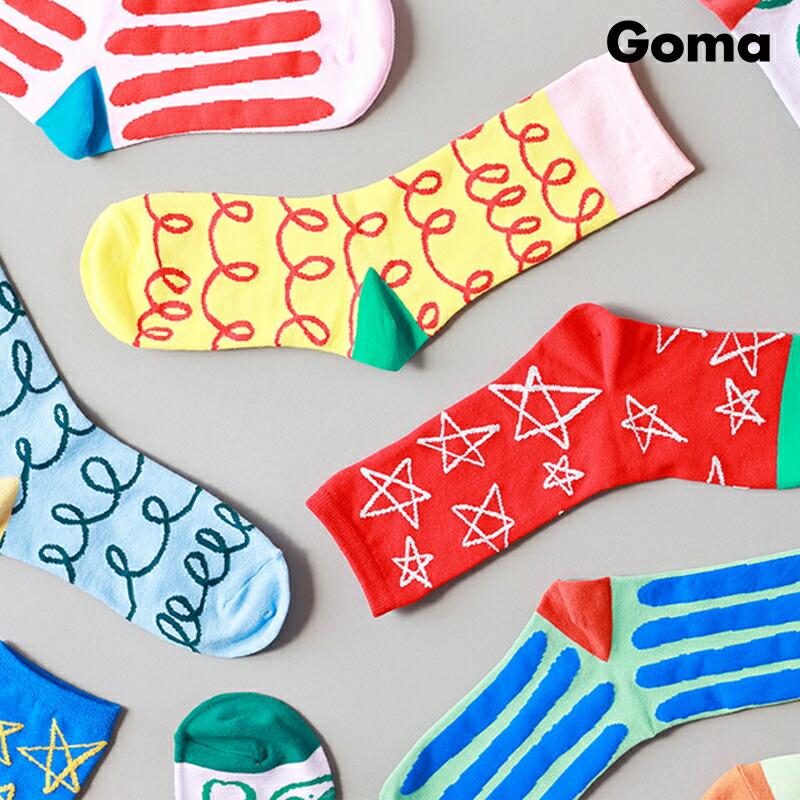 靴下 くつ下 Goma ソックス レディース アンクル カラフル goma ゴマ