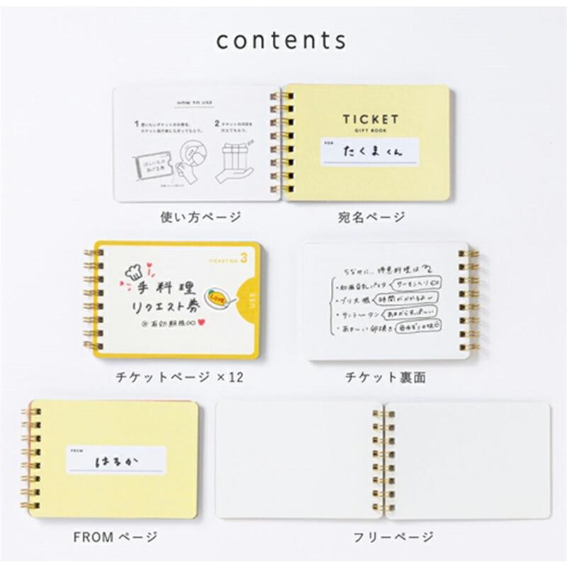 チケットギフトブック TICKET GIFT BOOK お手伝い券 メッセージカード