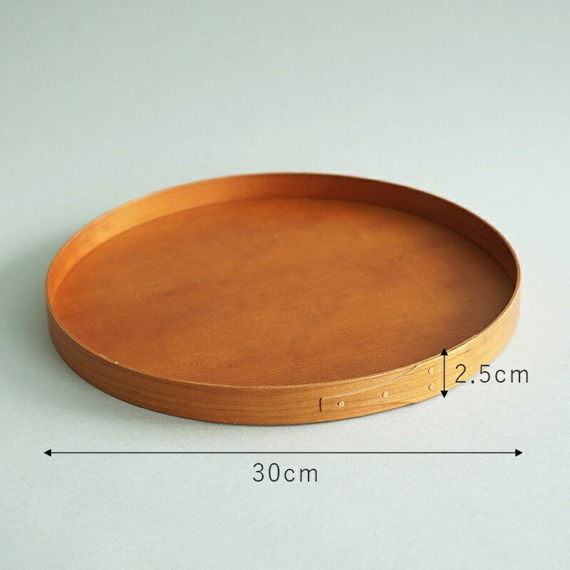 木製ラウンドトレイ 約30cm