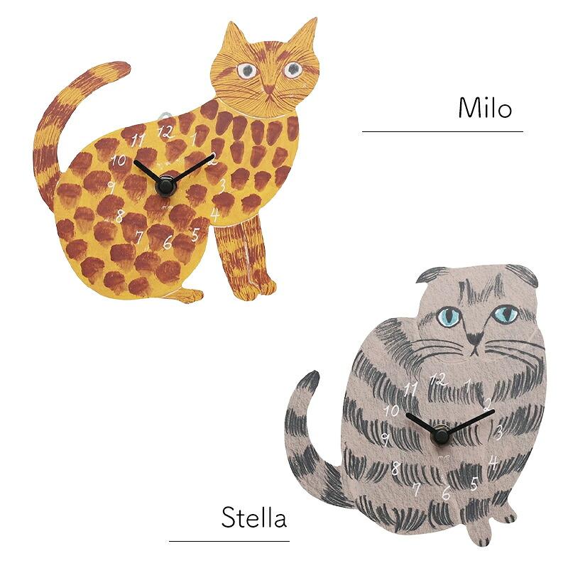 松尾ミユキ ダイカットクロック ウォールクロック 掛け時計 壁 壁掛け