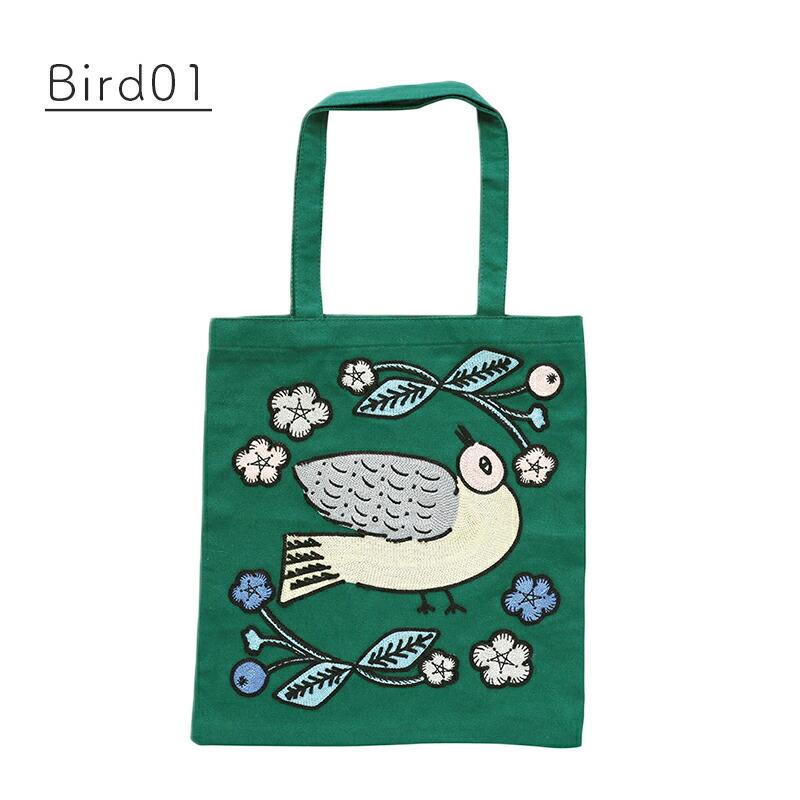 松尾ミユキ 肩掛け A5 トートバッグ トート バッグ ねこ 花柄 植物 鳥