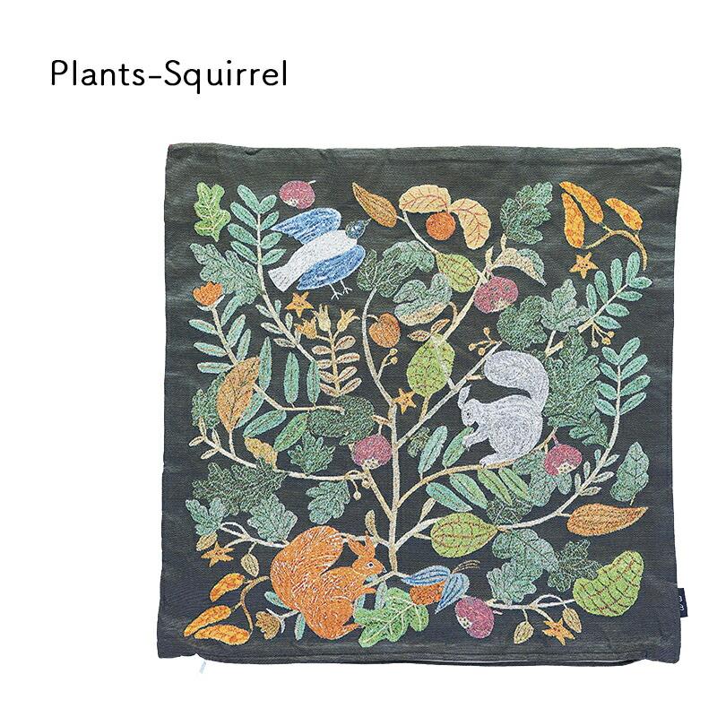 松尾ミユキ クッションカバー 45×45 北欧 おしゃれ 鳥 りす うさぎ