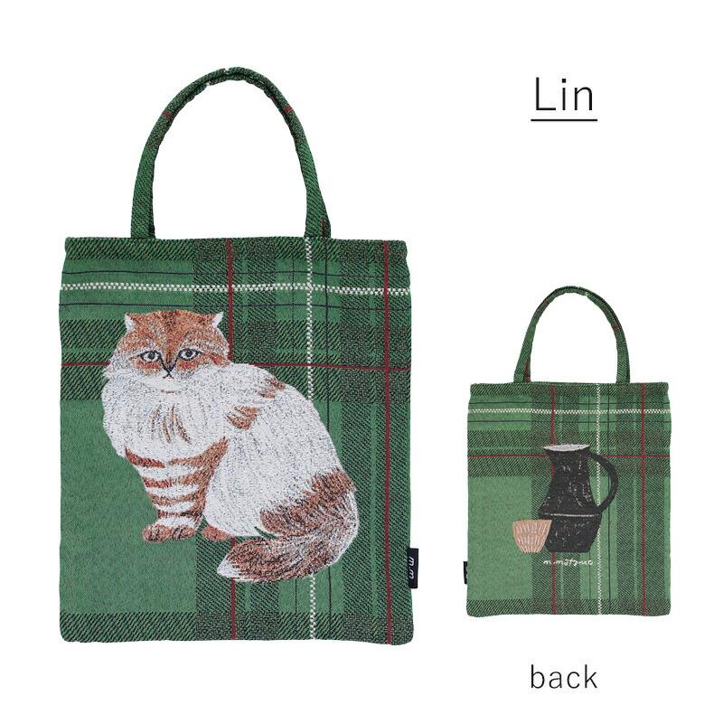 新品　松尾ミユキ　ミニトート　ミニバッグ　Lin 猫　ねこ　ネコ　キャット 松尾ミユキ ミニバッグ トートバッグ トート ミニトート バッグ