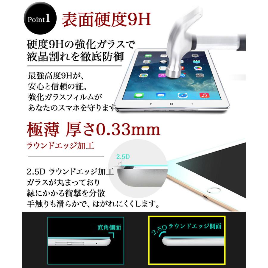 アイパッド ブルーライトカット 強化ガラス フィルム iPad 10.9 第10世代 10.2 第9 8 7世代 9.7 第6 5世代 Air10.9 Air5 4 Pro11 10.5 air 3 2 mini 6 5 4｜sunny-world｜04