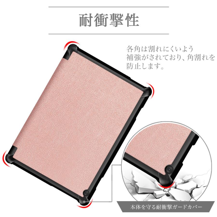 ソフトバンク レノボ Lenovo tab5 ケース 強化ガラスフィルム タッチペン付 softbank 801LV M10 REL NEC TE710KAW  オートスリープ機能付 シンプル カバー | Lenovo | 03