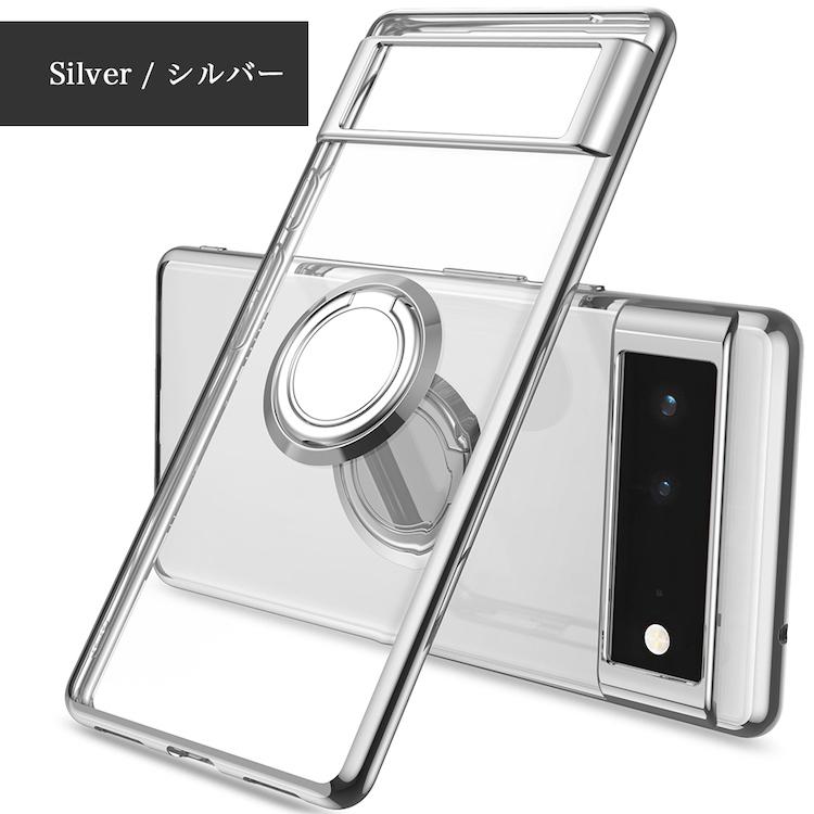 ガラスフィルムセットGoogle Pixel 6 6.4 インチ googlepixel グーグル グーグルピクセル pixel6 バンカーリング付 クリア サイドメッキカバー | Google Pixel | 22