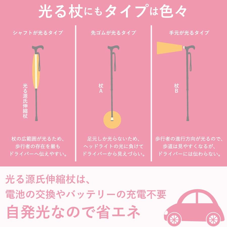 インターリンクス 【レビュープレゼント中】杖 おしゃれ 光る源氏伸縮