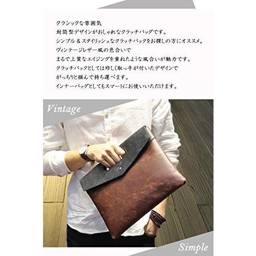 ビートーク 持ちやすい 取っ手付き クラッチバッグ アンティーク レザー 風 封筒型 セカンドバッグ メンズ 薄型 ブラック Oyumi Unv28r3ca017 Sunny Beach 通販 Yahoo ショッピング