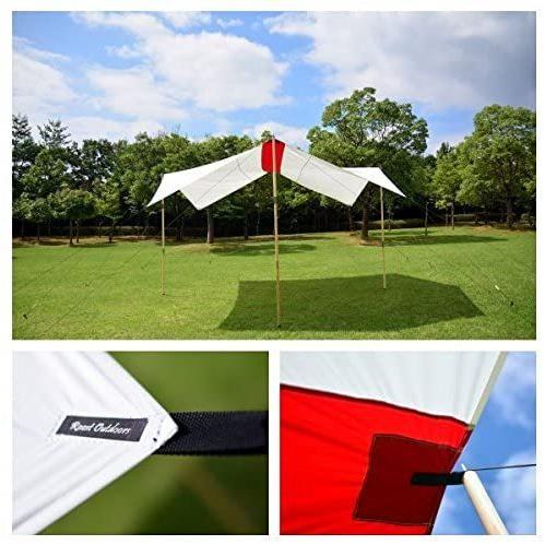 楽天1位】 u201cLinedu201d TC Tarp Type2(400x400 ポリコットンタープ) (白 