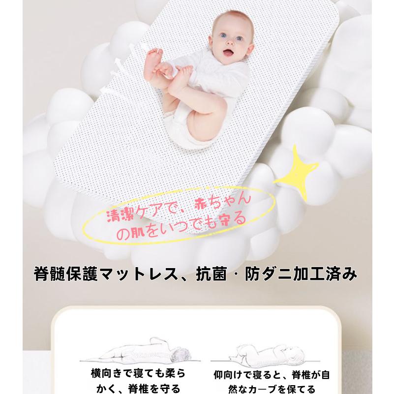 sunnybox ベビーベッド 添い寝 ミニ 持ち運び 折りたたみ 五年保証