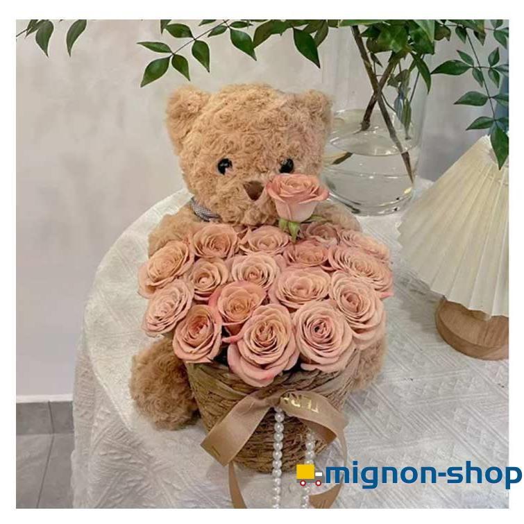 ぬいぐるみ 花束 ブーケ ソープフラワー アレンジ かわいい くま クマ