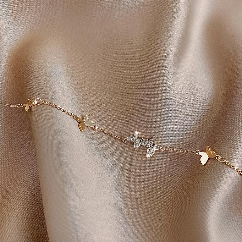 蝶々 ブレスレット 即日発送 レディース 韓国ファッション シルバー