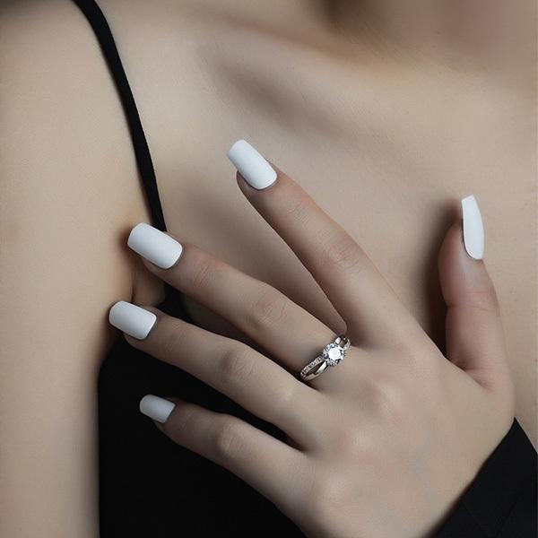 モアッサナイト リング 一粒 Dカラー 1カラット エクセレント カット