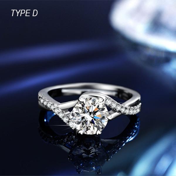 モアッサナイト リング 一粒 Dカラー 1カラット エクセレント カット  