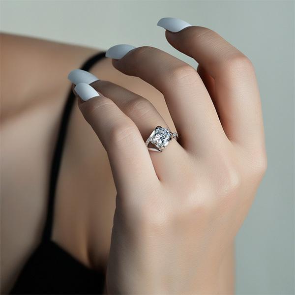 モアッサナイト リング 一粒 Dカラー 1カラット エクセレント カット