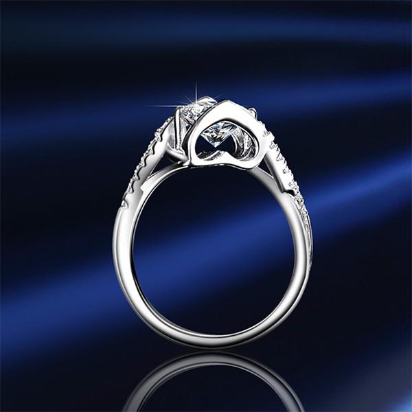 ダイヤモンド リング モアッサナイト モアサナイト 一粒 Dカラー 1