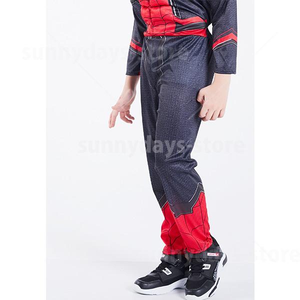 ⭐️ハロウィン コスプレ キッズ　仮装 スパイダー　仮装　クリスマス　赤　黒 スパイダーマン 子供服 コスプレ 衣装 マスク 付き ハロウィン