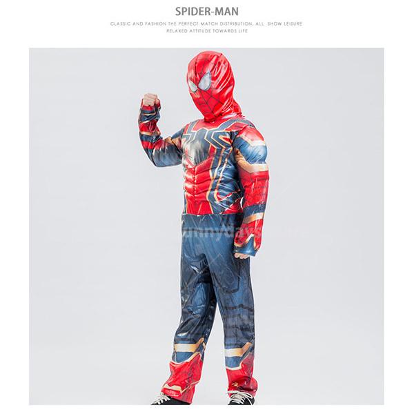 スパイダーマン 子供服 コスプレ 衣装 マスク 付き ハロウィン 仮装