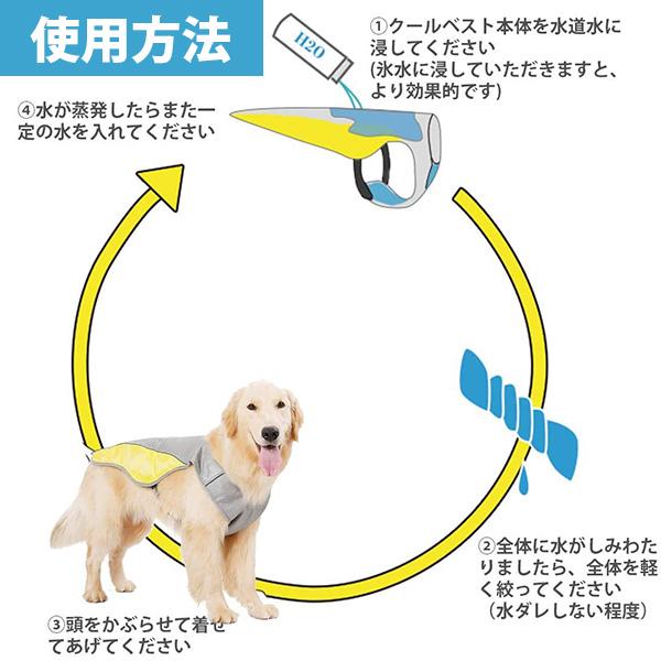 ペット クーリング ベスト 犬用 クールベスト 犬 冷感犬服 小型犬 中型