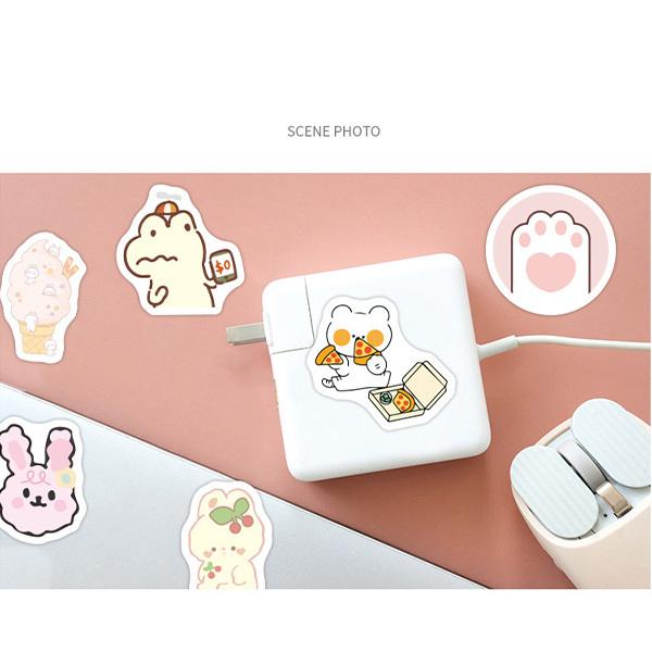 防水 シール 可愛い クマ 熊 イヌ 犬 再利用 やり直し可 かわいい