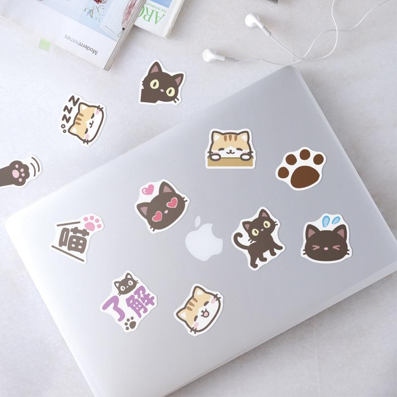 防水 シール 可愛い 猫 ねこ 防水 ラベル ステッカー かわいい ほんのきもち 日記 手帳 スマホ パソコン Ipad Iphone フレークシール シール 40枚 セット Zk0011 サニーデイズ 通販 Yahoo ショッピング