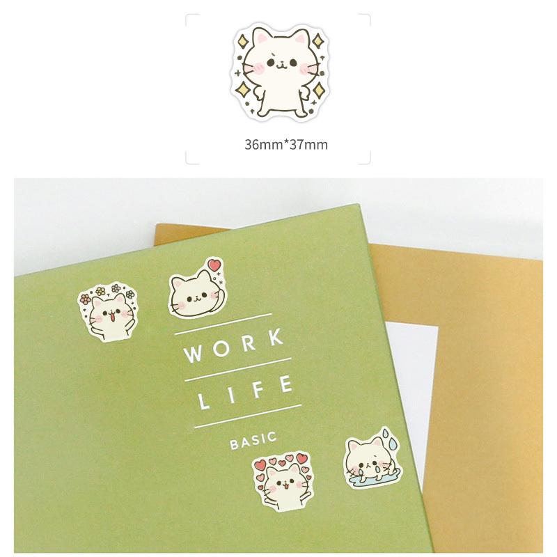 防水 シール 可愛い 猫 ねこ 防水 ラベル ステッカー かわいい ほんのきもち 日記 手帳 スマホ パソコン Ipad Iphone フレークシール シール 40枚 セット Zk0012 サニーデイズ 通販 Yahoo ショッピング