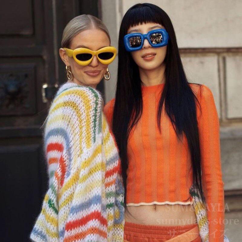 原宿系ファッション サングラス メンズ レディース 原宿系 loewe風