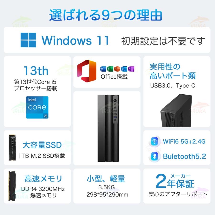 2026新品デスクトップパソコン パソコン Office付きインテル 第13世代