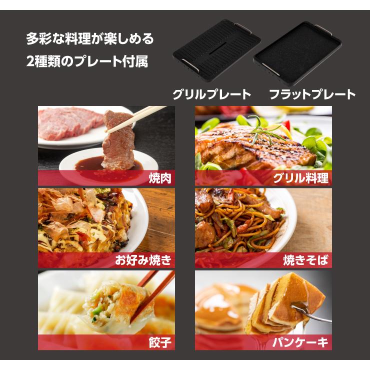 ホットプレート 焼肉プレート 無煙 油が落ちる 穴あき 吸煙グリル調理器 ゼロスモーク・デラックスII ホワイト (D)｜sunnyforest｜03