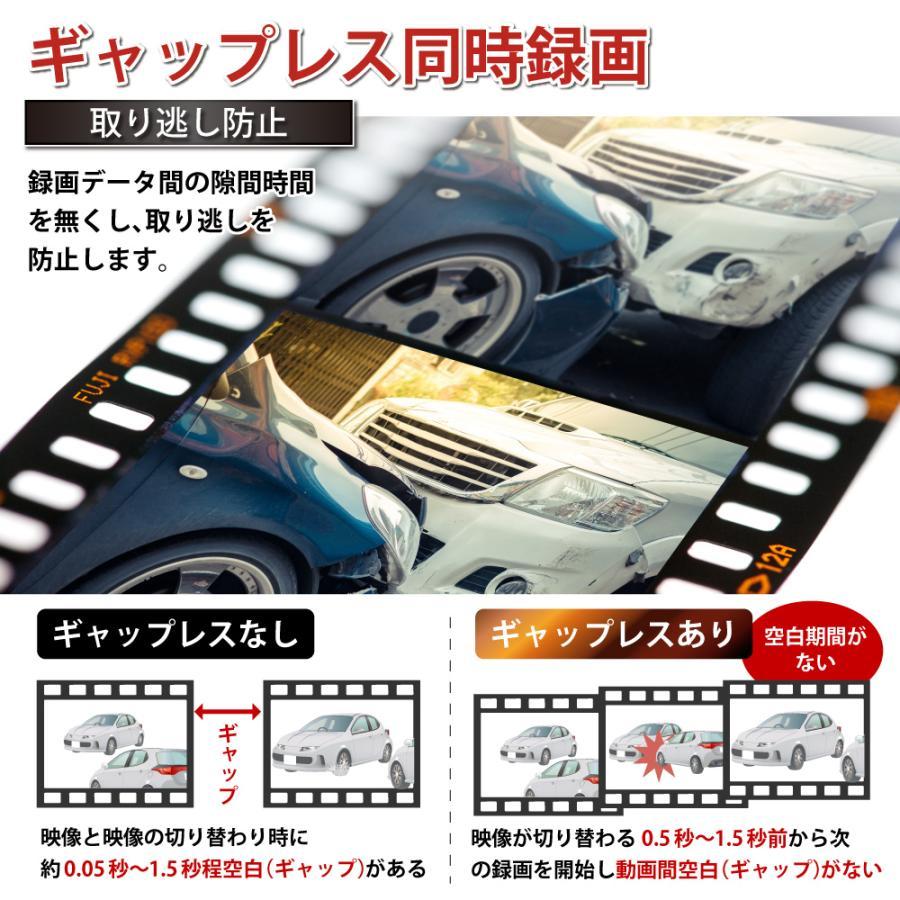 ドライブレコーダー 前後 2カメラ ミラー型 ドラレコ SDカード付き