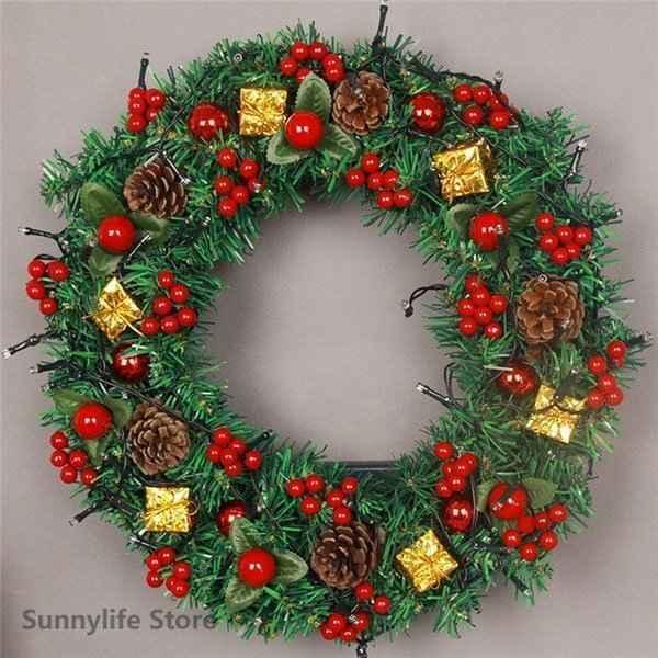 海外輸入 クリスマス飾り60cmクリスマスリースクリスマスツリーnewナチュラルドアリース玄関庭園部屋壁飾りガーランド松かさおしゃれ 100 の保証 Turningheadskennel Com