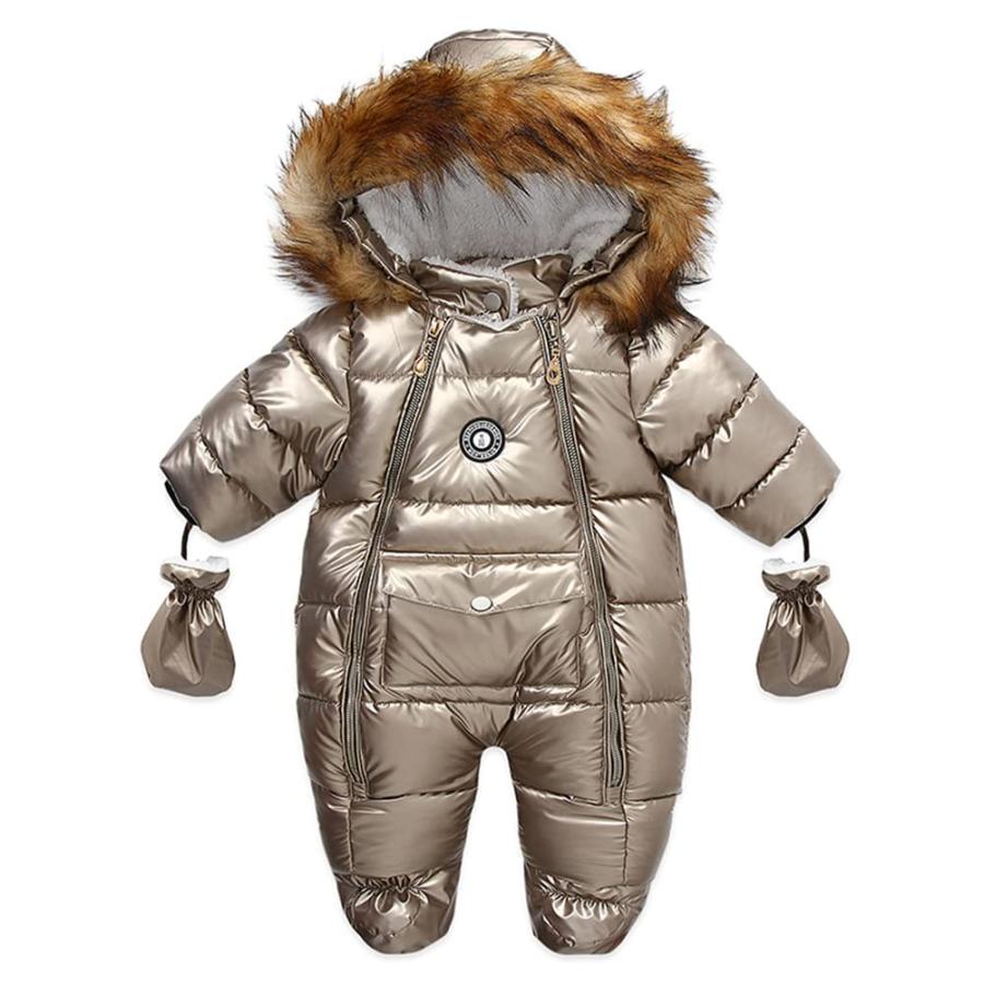 JiAmy Baby Girls Winter Hooded Rompers Snowsuit with Gloves Booties 12-18 Months[並行輸入品]