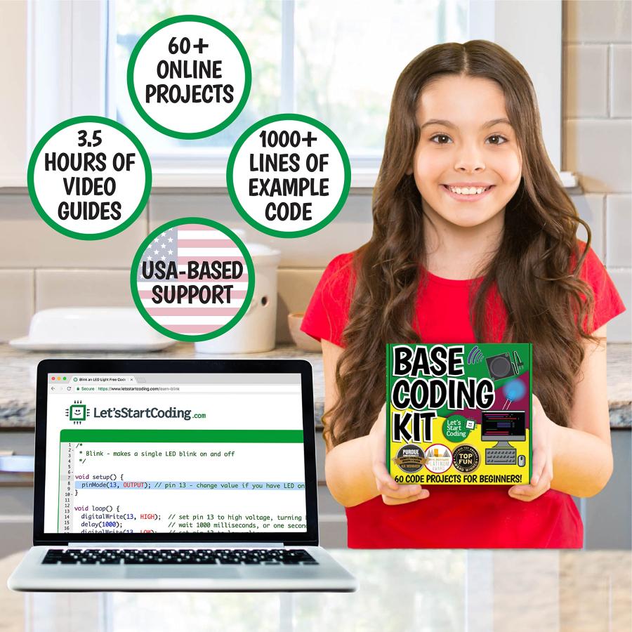 Base Kit Computer Coding for Kids 8-12. Learn Code and Electronics. Great Gift for Boys and Girls to Learn STEM Skills![並行輸入品] for and Learn ******** Coding Kids Great STEM ********** of coding Kit Computer Code Electronics Gift Boys Girls to Skills kids