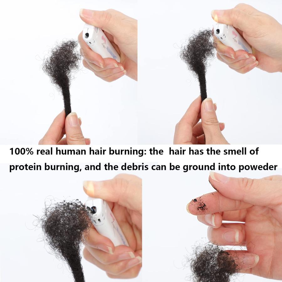 100% Real Human Hair Loc Extensions 10 Inch 60 Strands 0.6cm Width Full Handmade Permanent Dreadlock Extensions For Women, Men... [並行輸入品] - 6