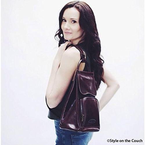 ローボード Maxwell Scott | Womens Luxury Leather Backpack Handbag Purse | The Carli | Handmade In Italy | Dark Chocolate Brown[並行輸入品] 【1252293420】(45399円)