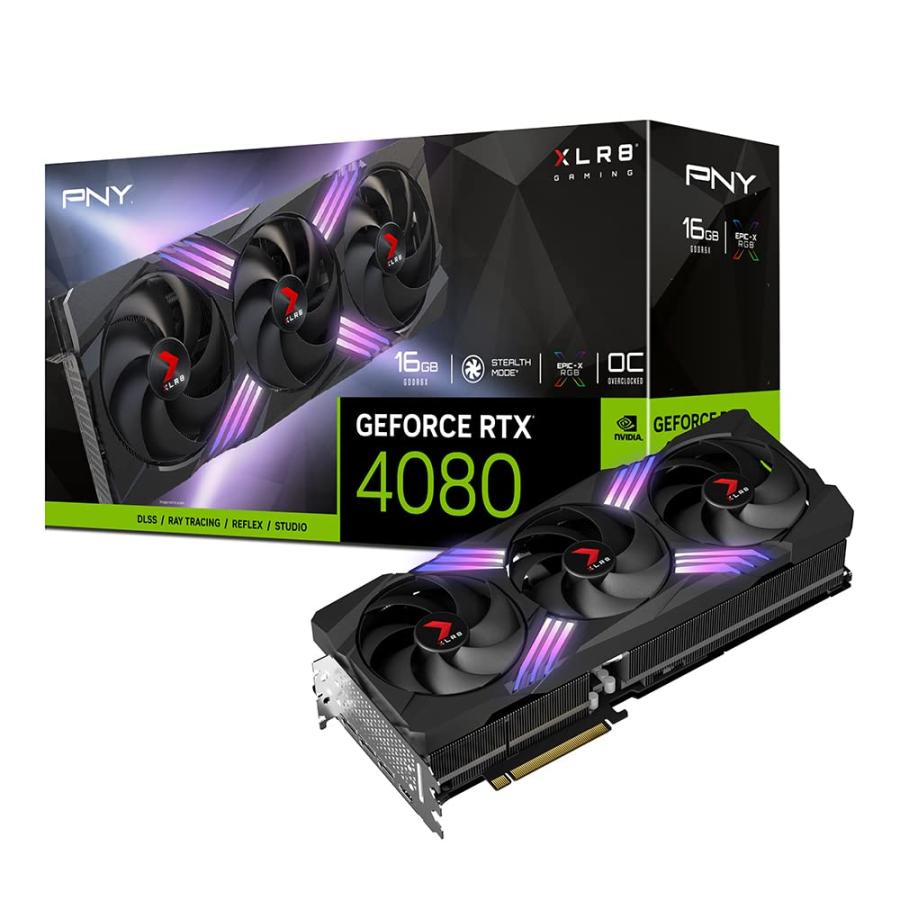 【〜6/6まで出品】 ピーエヌワイ GeForce RTX4080 16GB XLR8 Gaming VERTO EPIC-X ARGB OC 3FAN グラフィックスボード VCG408016TFXXPB1-O ...[並行輸入品] 【UOI3469119118】(125765円)