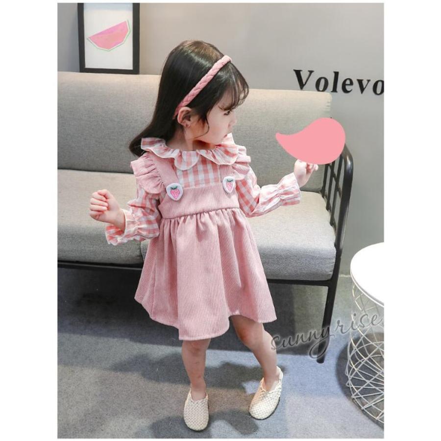 子供 ワンピース キッズ 女の子 韓国子供服 ベビー 赤ちゃん 可愛い イチゴ柄 レパープル グリーン イエロー ピンク 上品 フォーマル 秋春 誕生日プレゼント Kne0297 サンライズ 通販 Yahoo ショッピング