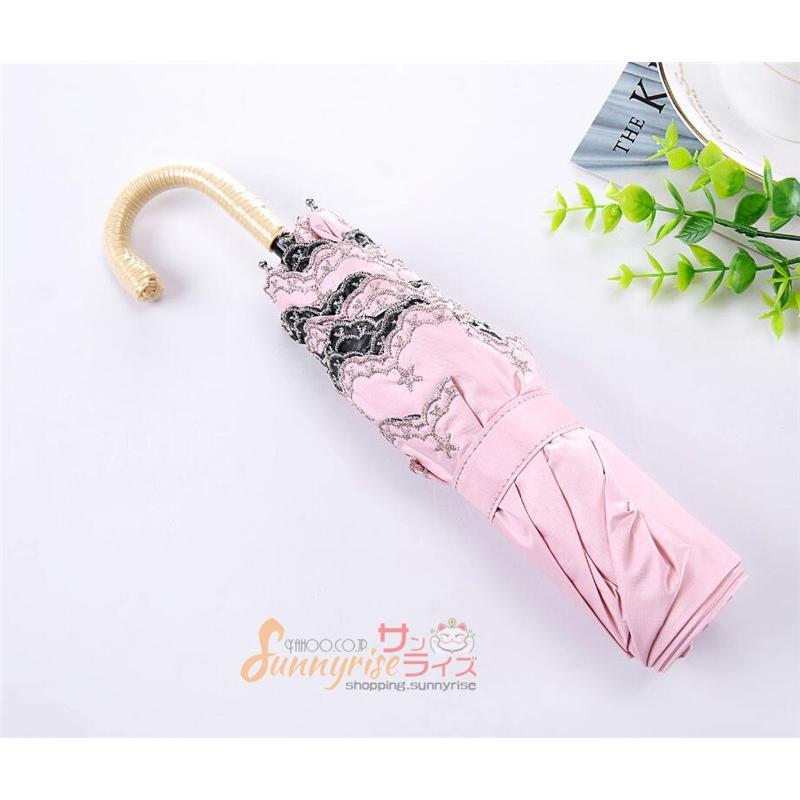 日傘 折りたたみ 完全遮光 超軽量 Uvカット 折りたたみ傘 かわいい かさ スカラップ 晴雨兼用 おしゃれ 折り畳み 熱中症対策 紫外線対策 傘 Kne0416 サンライズ 通販 Yahoo ショッピング