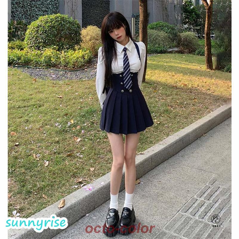 韓国 制服 ブレザー なんちゃって制服 セット ジャケット 白シャツ