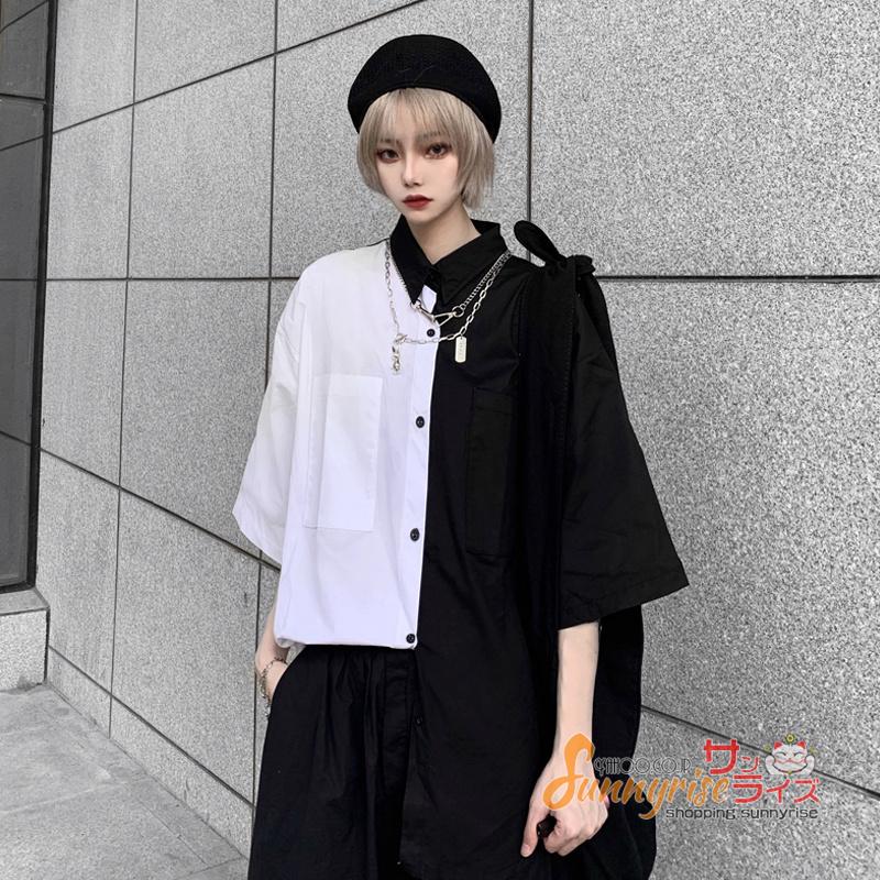 シャツ ブラウス シャツ ブラウス 総柄 トップス ダンス 衣装 ヒップホップ ストリート系 ファッション 個性的 服 原宿系 Plmm233 サンライズ 通販 Yahoo ショッピング