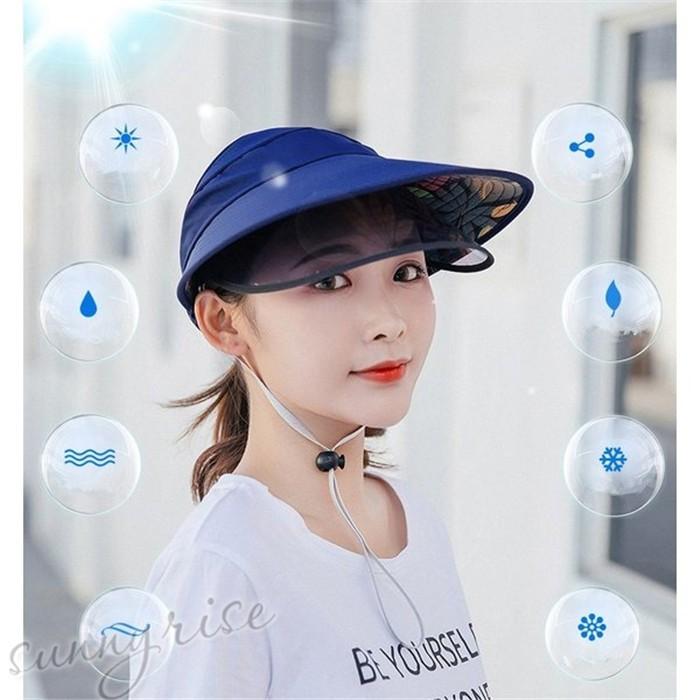 サンバイザー レインバイザー レディース ずれない仕様 UVカット