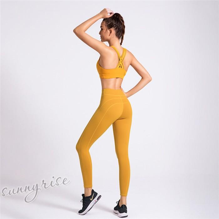 ヨガウェア レディース おしゃれ 上下セット フィットネスウェア スポーツブラ レギンス かわいい お洒落 スポーツウェア ハイウエスト Qwe1069 サンライズ 通販 Yahoo ショッピング