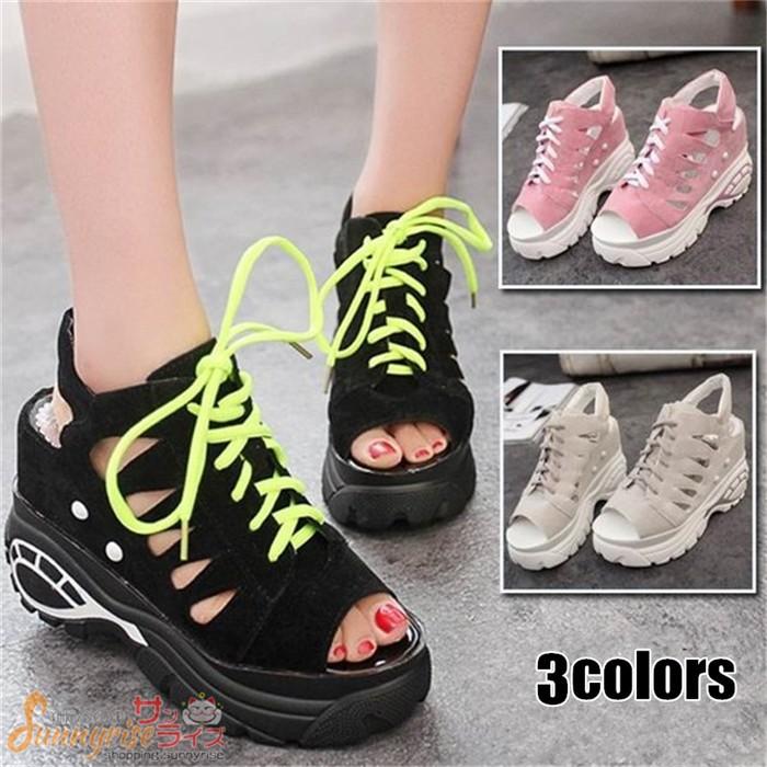 サンダル レディース スニーカーサンダル インヒール 防水台 厚底サンダル 軽量 スポーツサンダル スポサン おしゃれ 夏新作 美脚サンダル Qwe1185 サンライズ 通販 Yahoo ショッピング